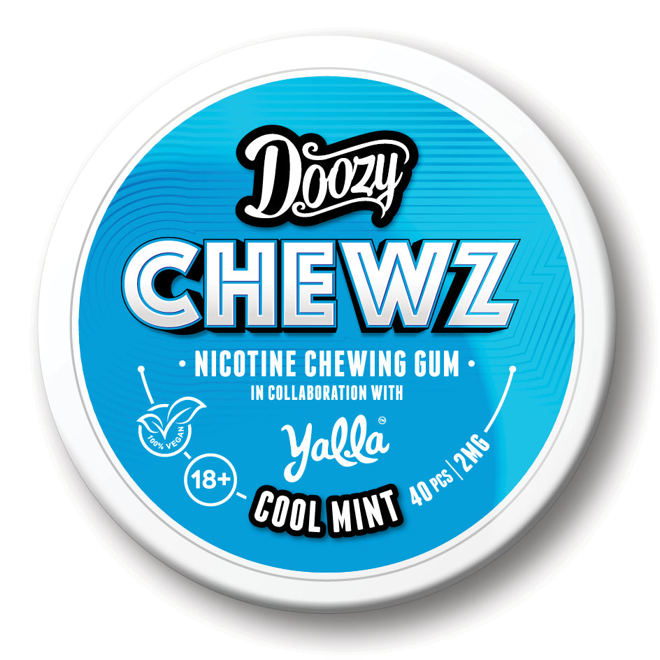 DOOZY CHEWZ NICOTINE CHEWING GUM COOL MINT (10)