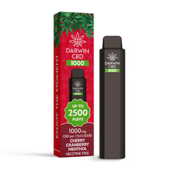 DARWIN CBD 1000 – 7.5ML 1000MG DISPOSABLE – CHERRY CRANBERRY MENTHOL