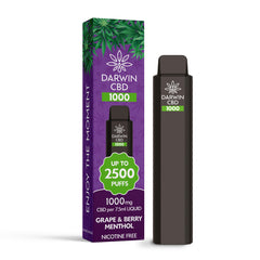 DARWIN CBD 1000 – 7.5ML 1000MG DISPOSABLE – GRAPE BERRY MENTHOL