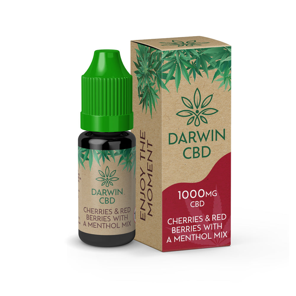 DARWIN CBD 10ML 1000MG – CHERRIES & RED BERRIES WITH A MENTHOL MIX