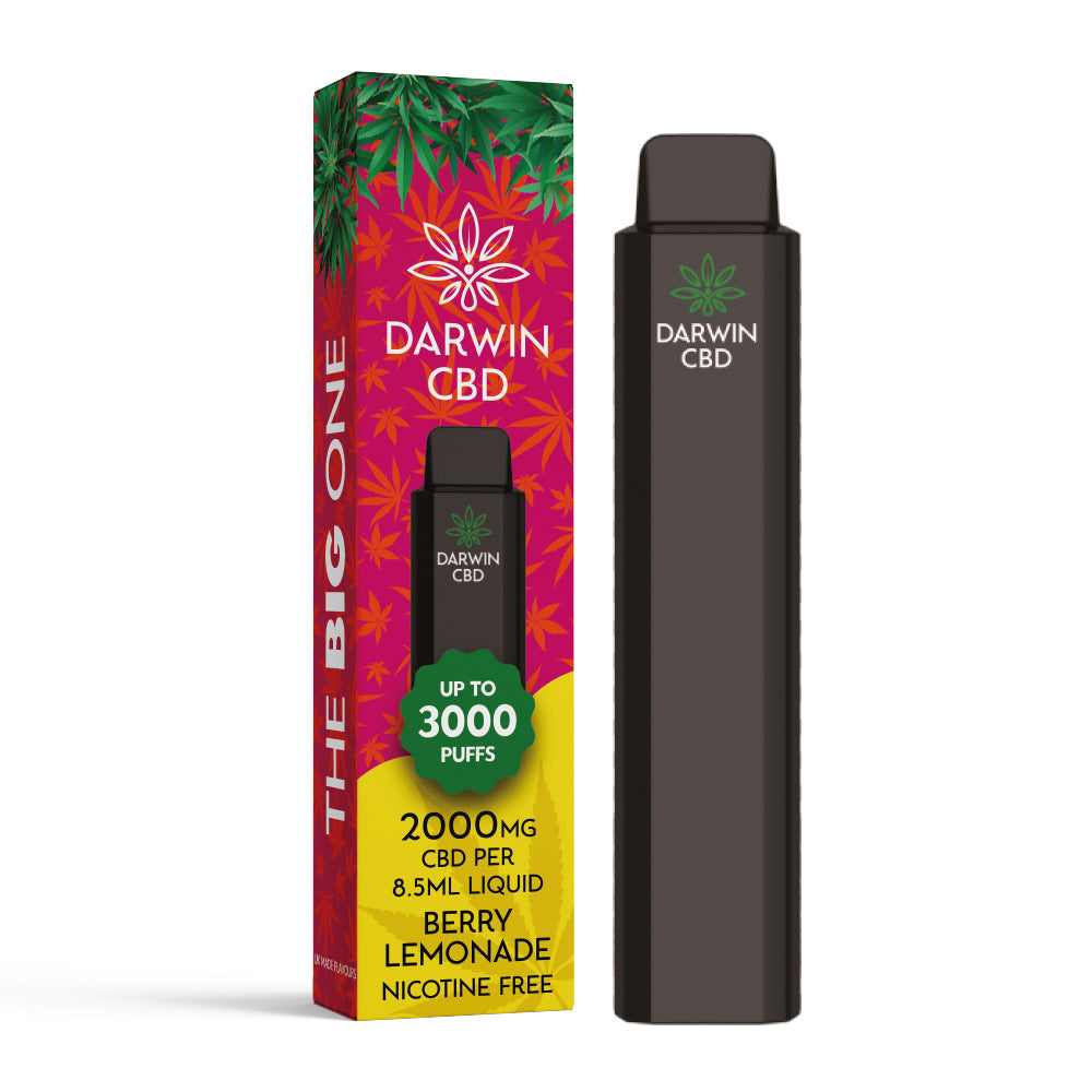 DARWIN CBD – THE BIG ONE – 8.5ML 2000MG DISPOSABLE – BERRY LEMONADE