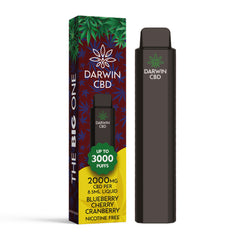 DARWIN CBD – THE BIG ONE – 8.5ML 2000MG DISPOSABLE – BLUEBERRY CHERRY CRANBERRY