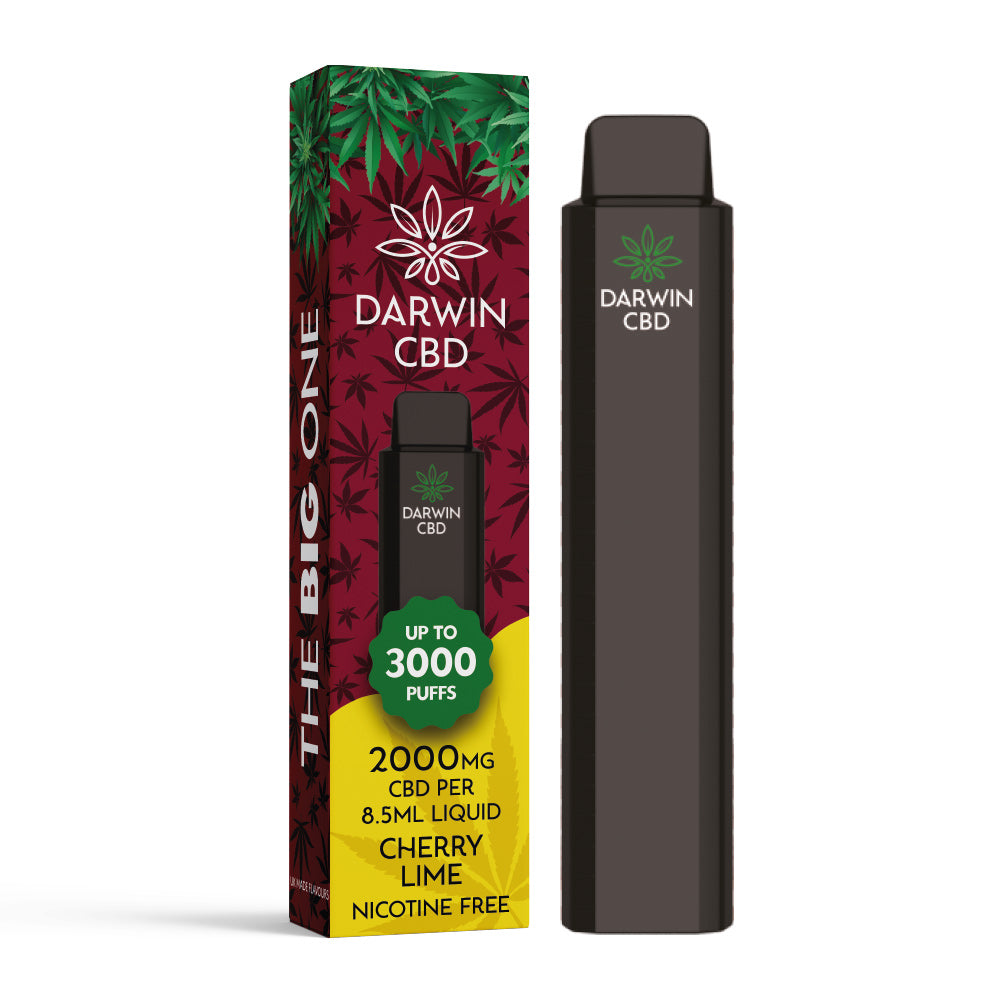 DARWIN CBD – THE BIG ONE – 8.5ML 2000MG DISPOSABLE – CHERRY LIME