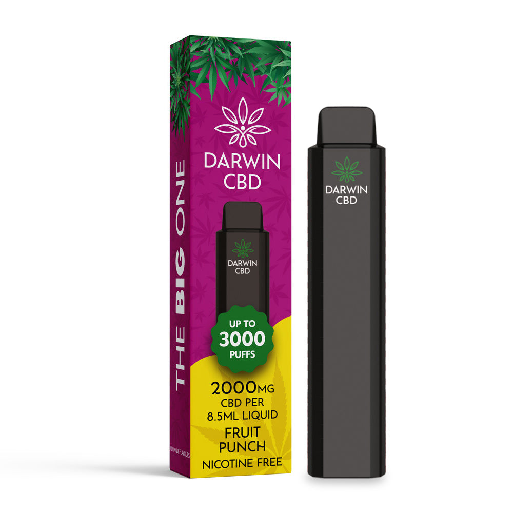 DARWIN CBD – THE BIG ONE – 8.5ML 2000MG DISPOSABLE – FRUIT PUNCH