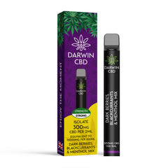 DARWIN CBD ISOLATE 300MG DISPOSABLE – DARK BERRIES, BLACKCURRANTS & MENTHOL MIX