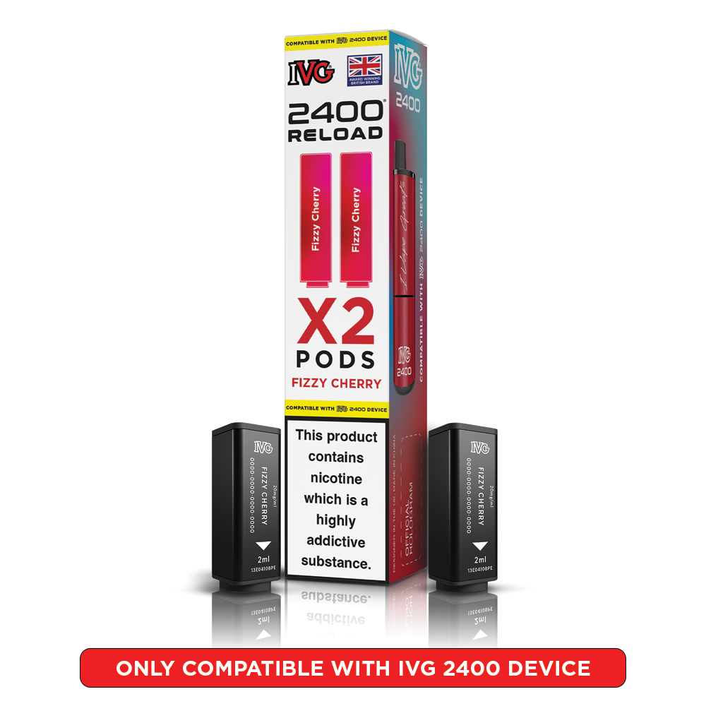 IVG 2400 RELOAD POD 2 PACK FIZZY CHERRY (5)