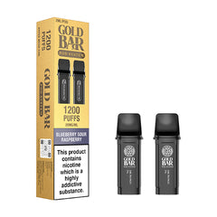 GOLD BAR RELOAD PODS 2PK BLUEBERRY SOUR RASPBERRY (10)