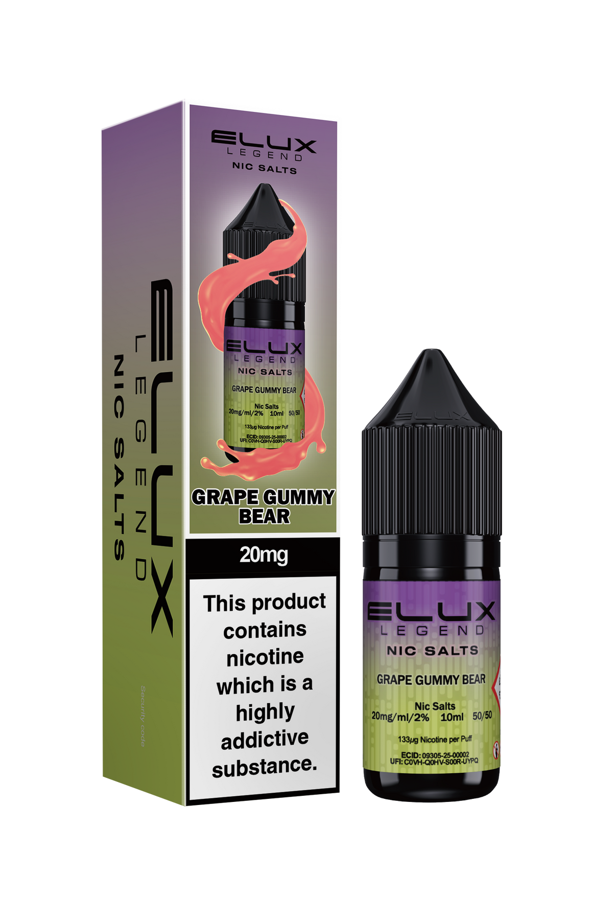 ELUX LEGEND SALTS GRAPE GUMMY BEAR (10)