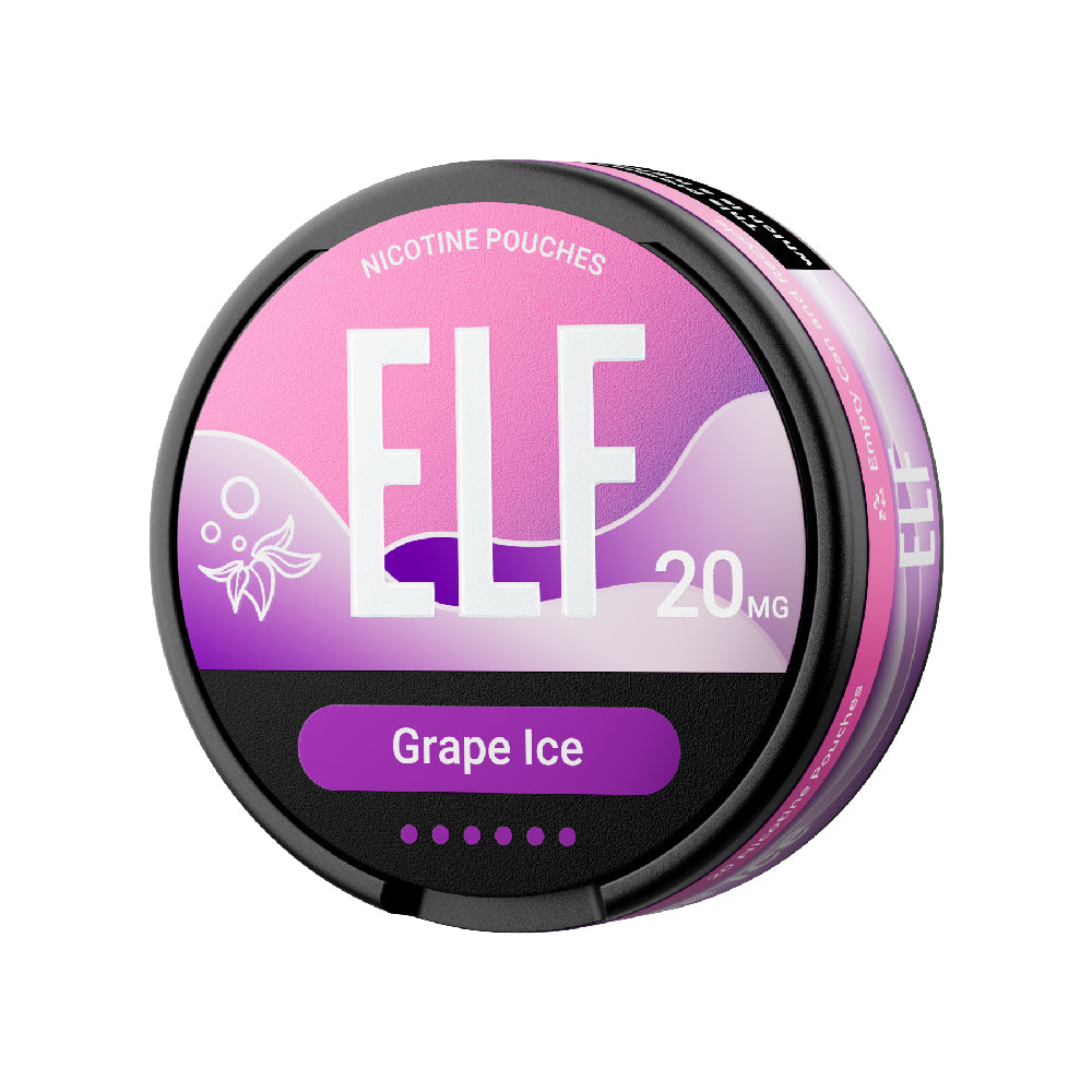 ELF 20MG NICOTINE POUCHES GRAPE ICE (10)