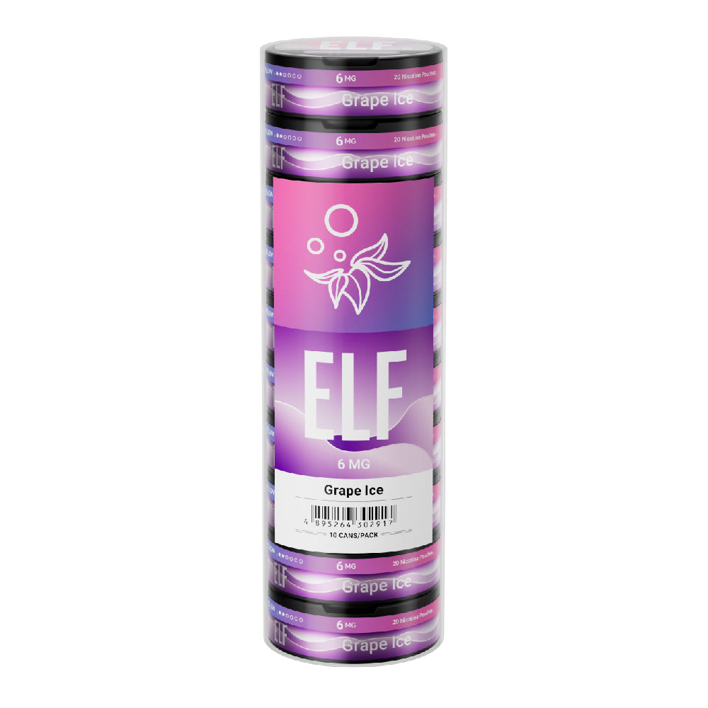 ELF 6MG NICOTINE POUCHES GRAPE ICE (10)