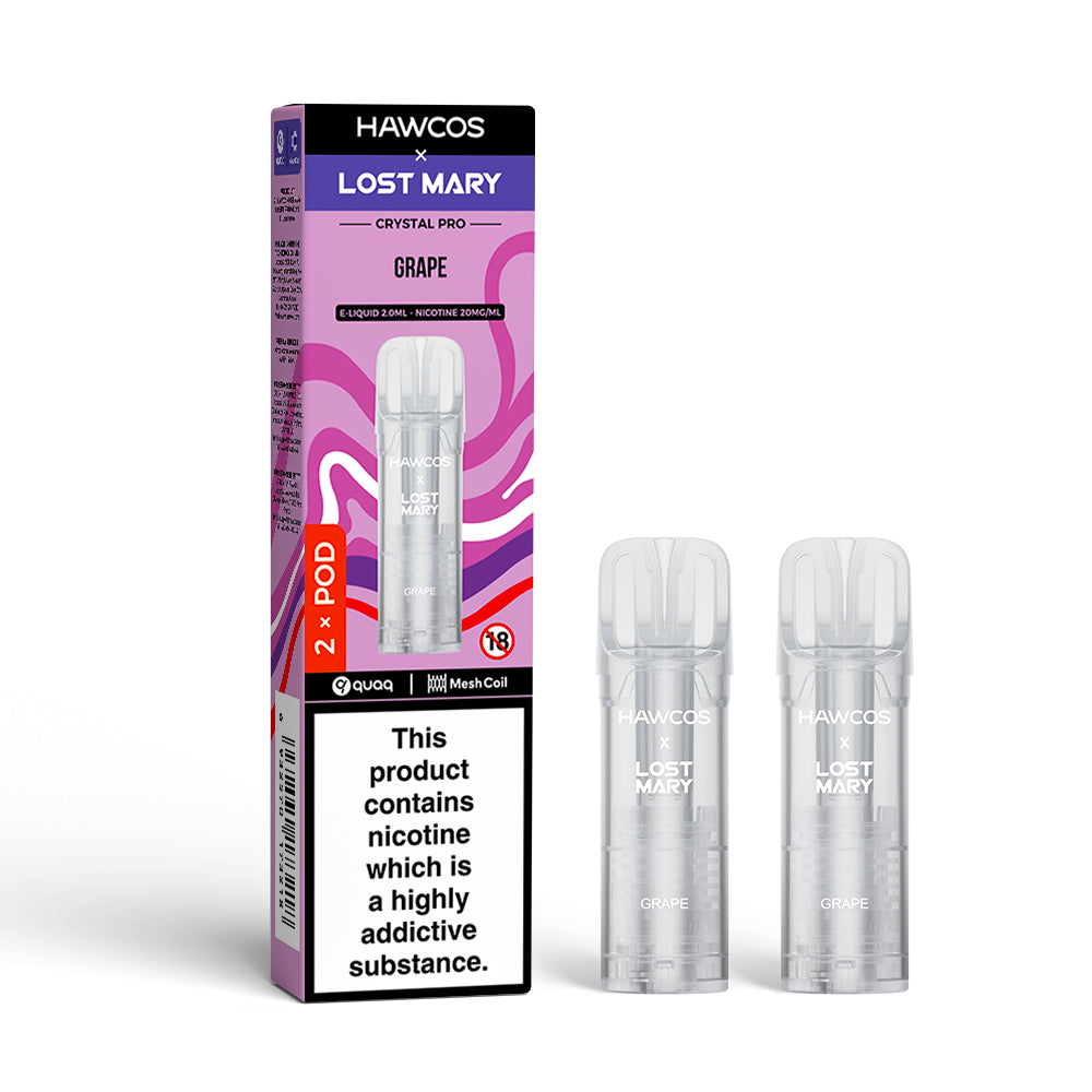 HAWCOS x LOST MARY HX600 2PK POD GRAPE (10)