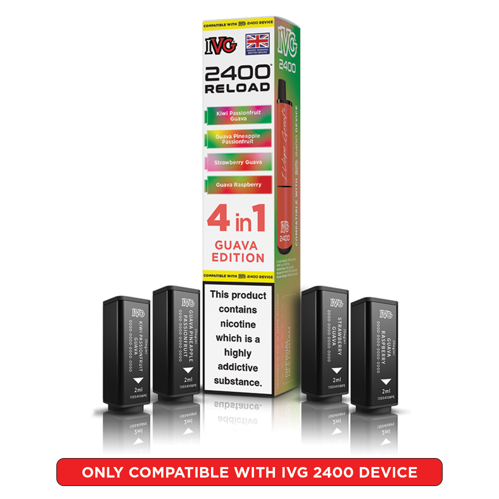 IVG 2400 RELOAD POD 4 PACK GUAVA EDITION (5)