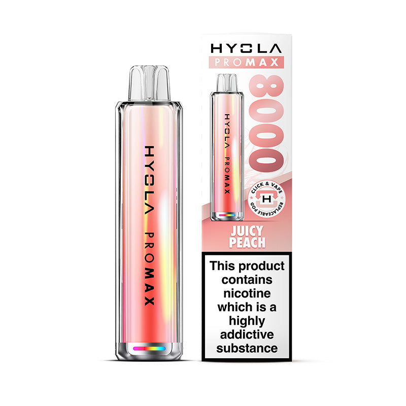 HYOLA PRO MAX 800 PREFILLED POD KIT JUICY PEACH (5)