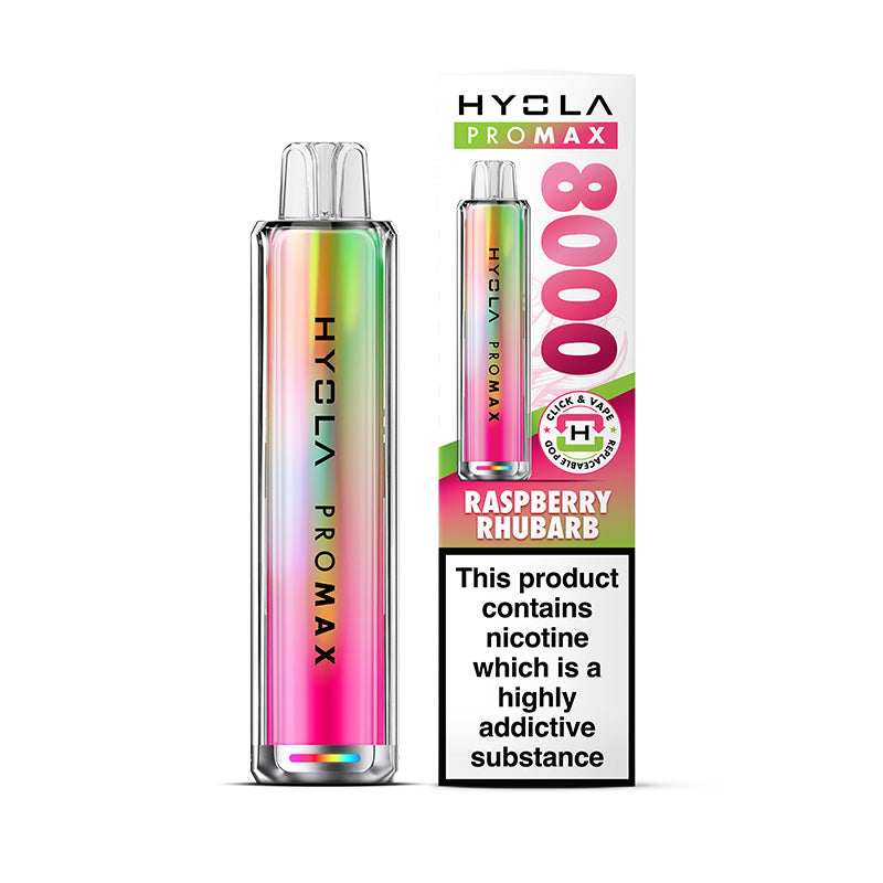HYOLA PRO MAX 800 PREFILLED POD KIT RASPBERRY RHUBARB (5)