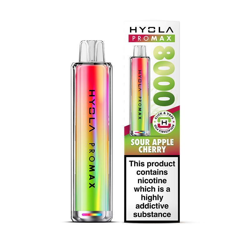 HYOLA PRO MAX 800 PREFILLED POD KIT SOUR APPLE CHERRY (5)