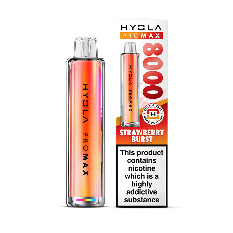 HYOLA PRO MAX 800 PREFILLED POD KIT STRAWBERRY RUSH BURST (5)