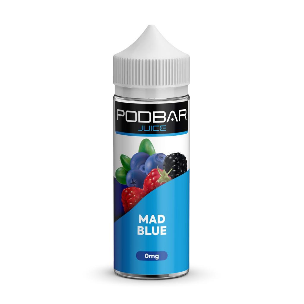 KINGSTON PODBAR JUICE 100ML SHORTFILL MAD BLUE