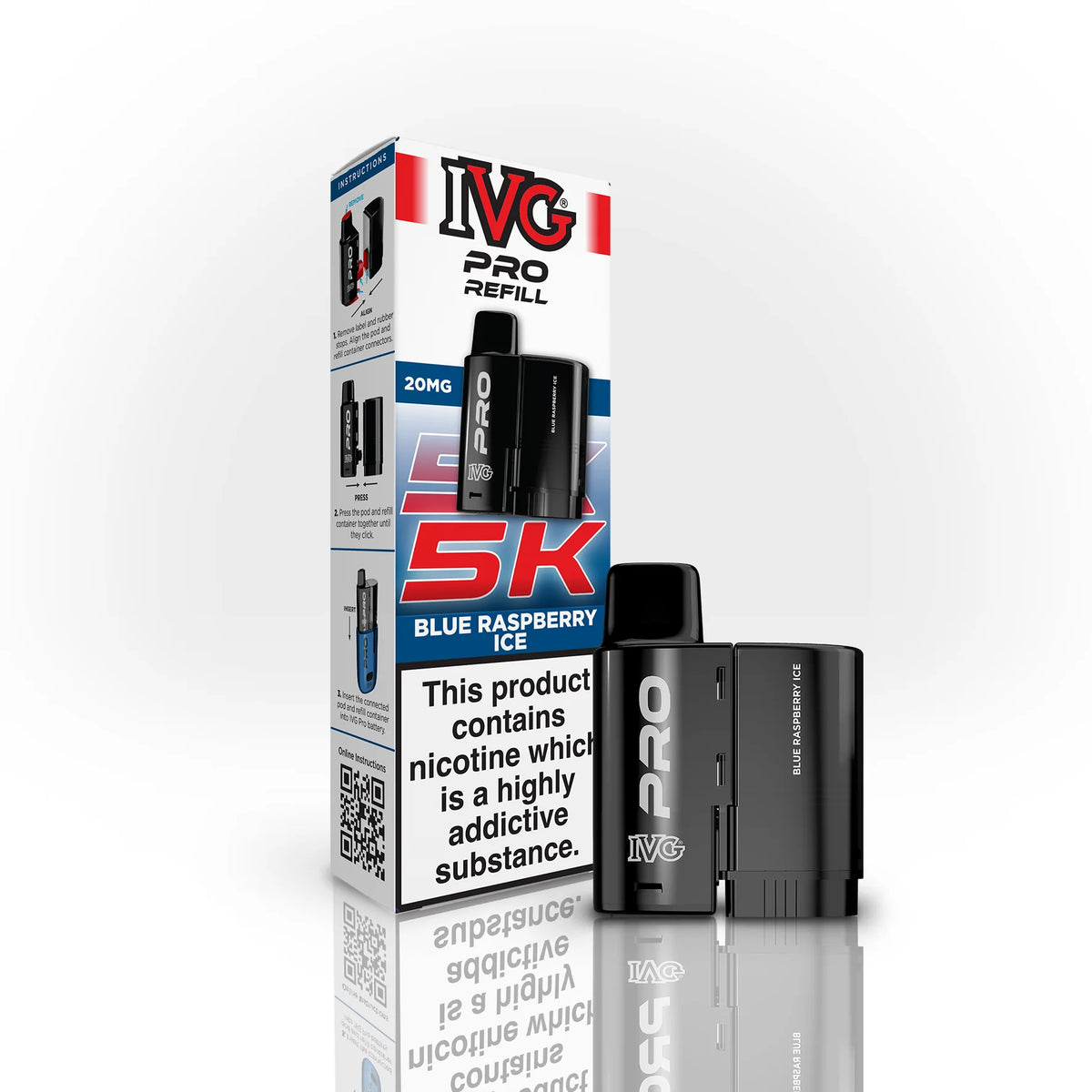 IVG PRO 5K REFILL POD BLUE RASPBERRY ICE (5)