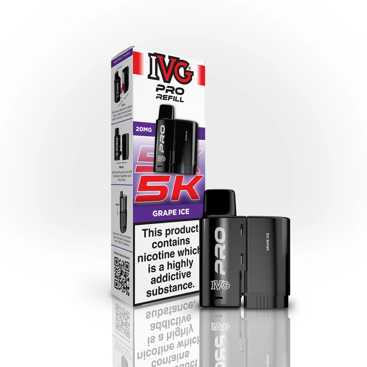 IVG PRO 5K REFILL POD GRAPE ICE (5)