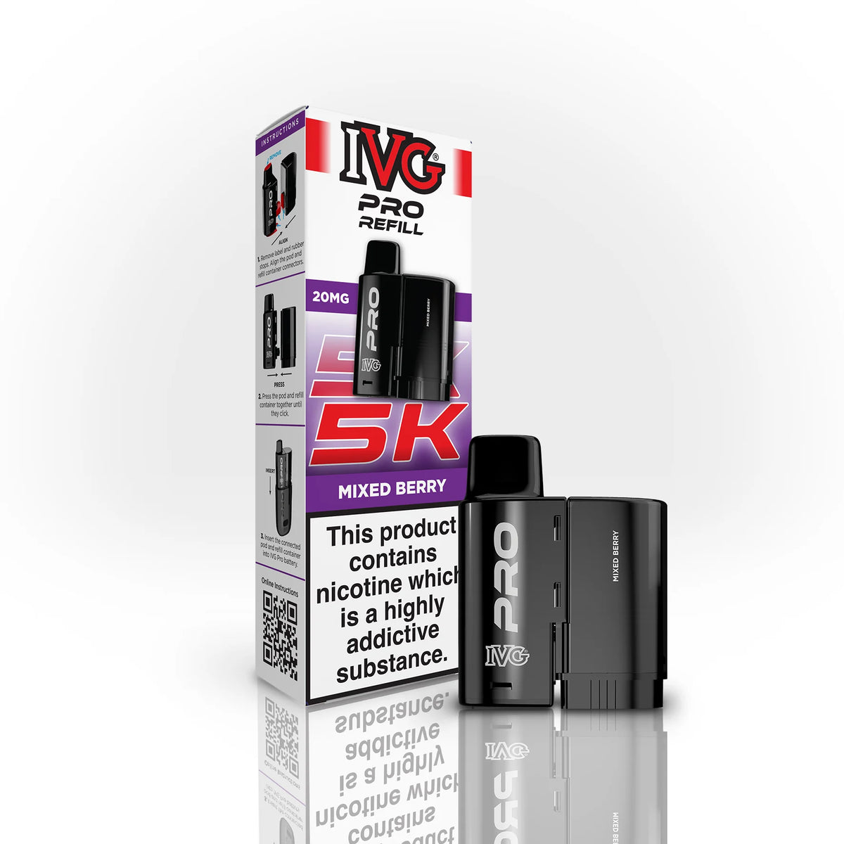 IVG PRO 5K REFILL POD MIXED BERRY (5)