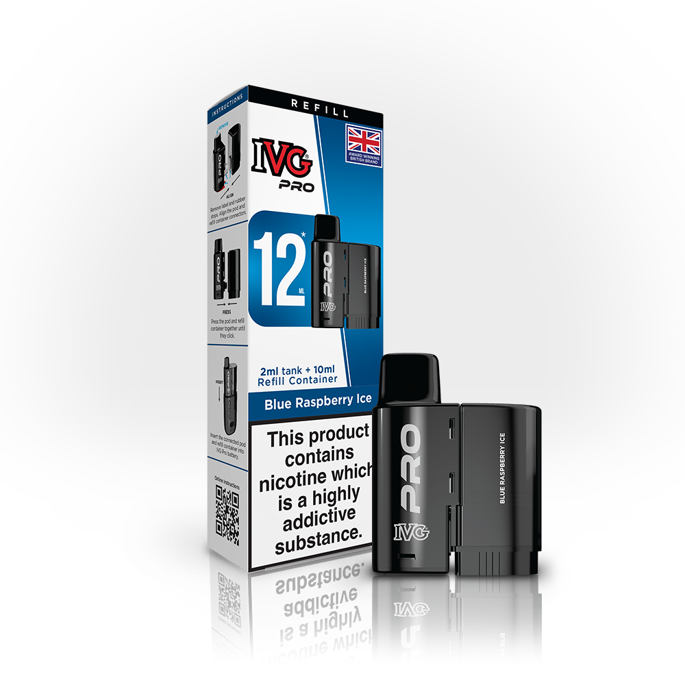 IVG PRO 12ml REFILL BLUE RASPBERRY ICE (5)