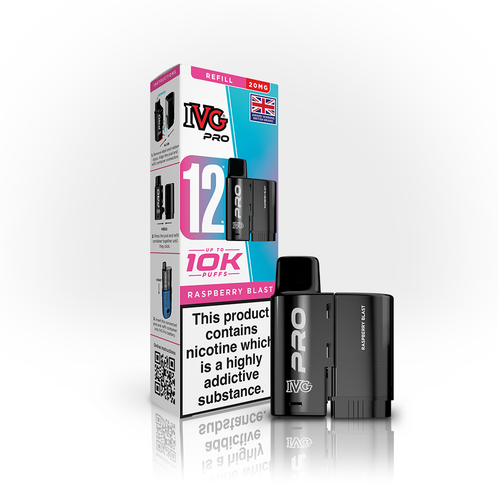 IVG PRO 12ml REFILL RASPBERRY BLAST (5)