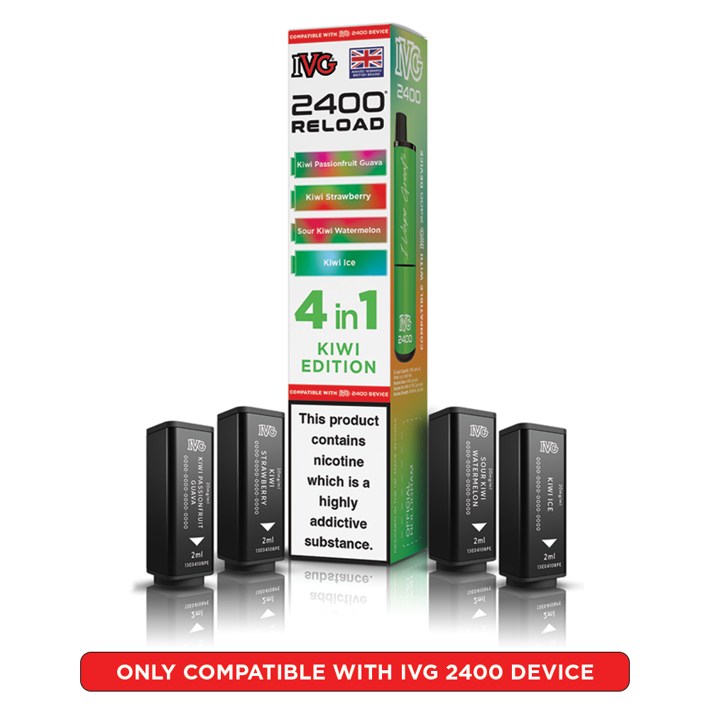 IVG 2400 RELOAD POD 4 PACK KIWI EDITION (5)