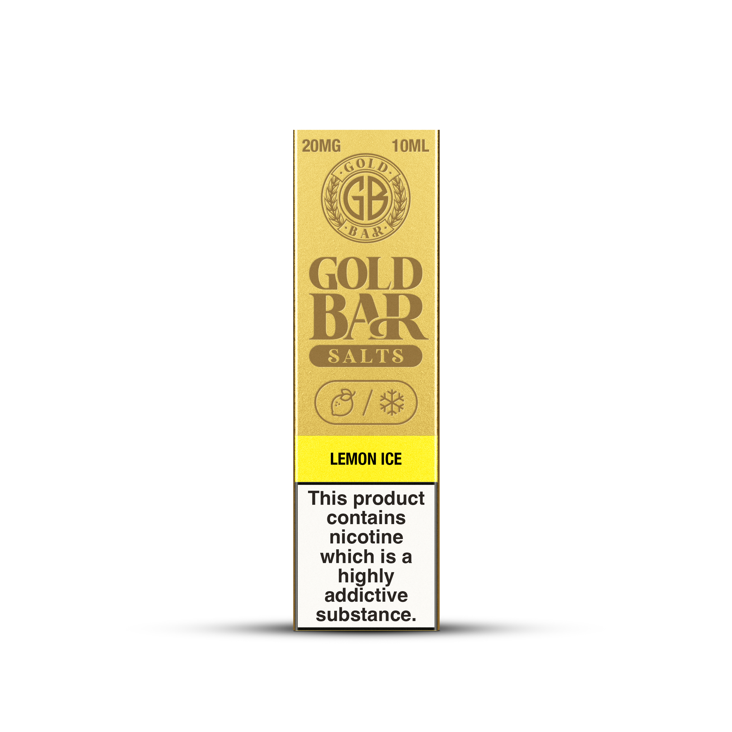 GOLD BAR SALTS 10ML LEMON ICE (10)