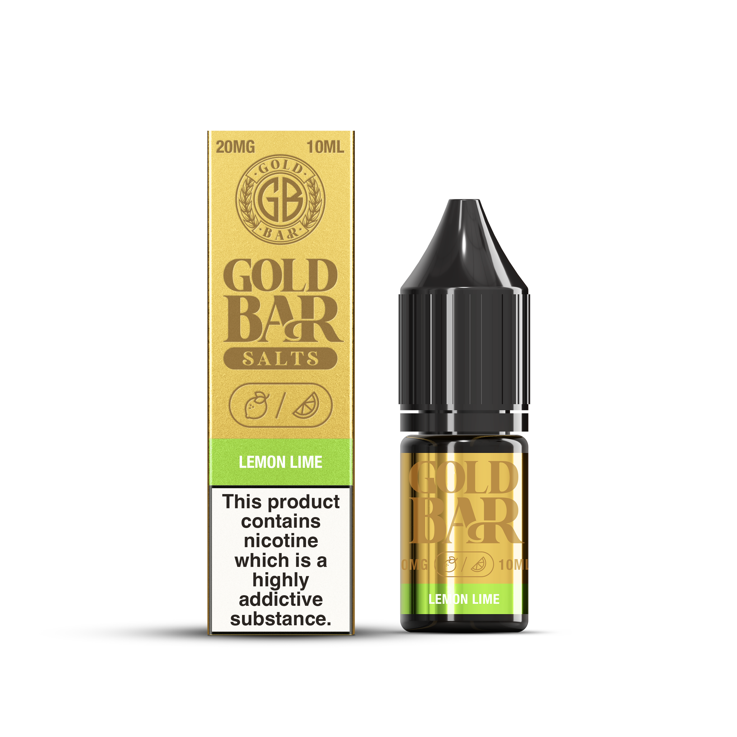 GOLD BAR SALTS 10ML LEMON LIME (10)