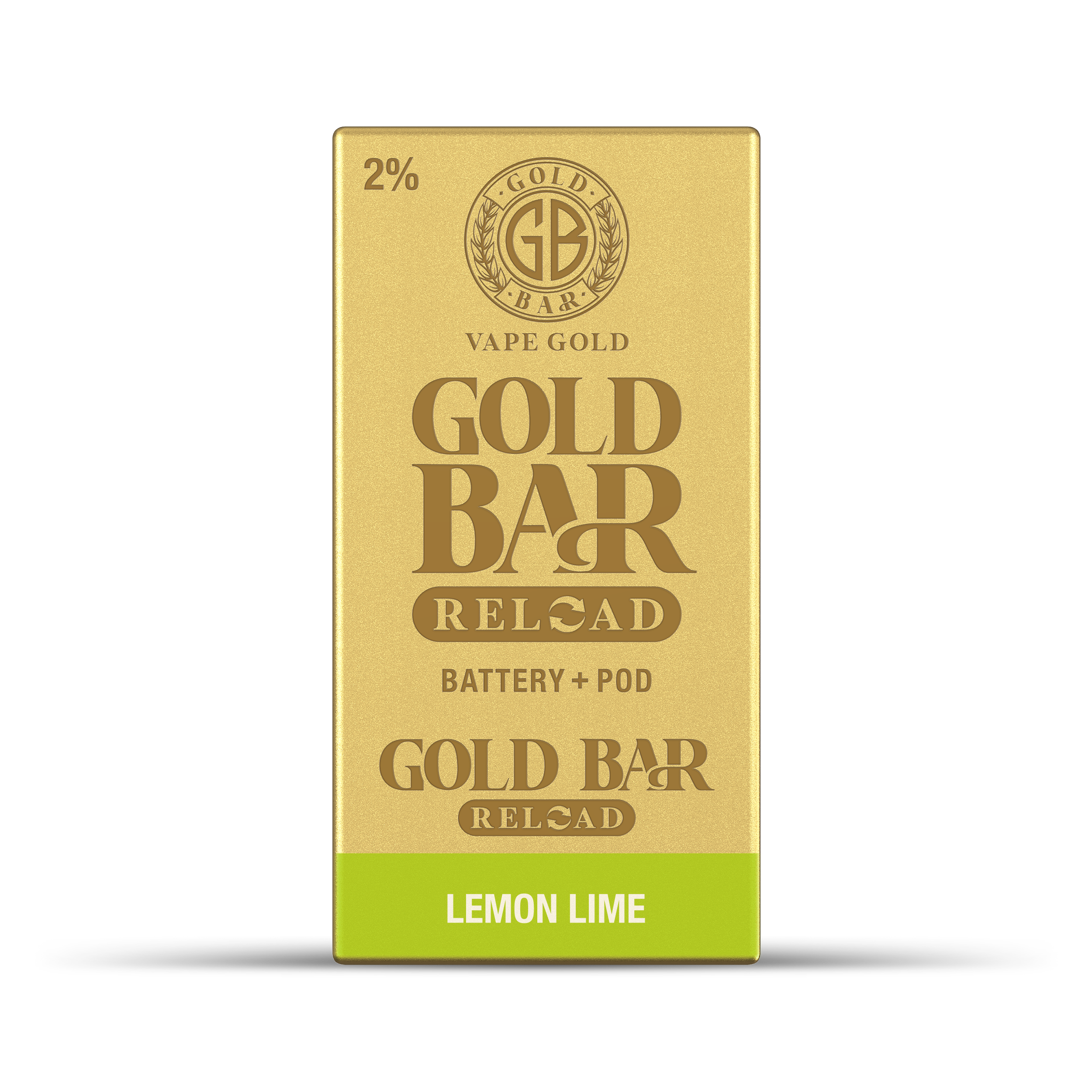 GOLD BAR RELOAD BATTERY + POD LEMON LIME (10)