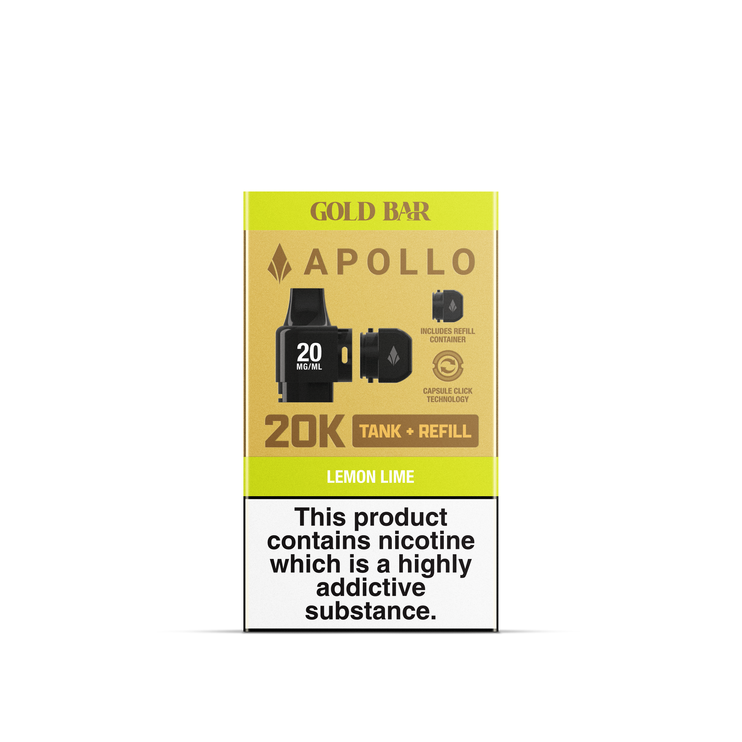 APOLLO 2ML+5ML POD + REFILL LEMON LIME (10)