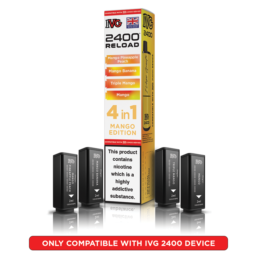 IVG 2400 RELOAD POD 4 PACK MANGO EDITION (5)