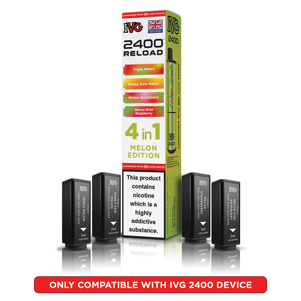IVG 2400 RELOAD POD 4 PACK MELON EDITION (5)