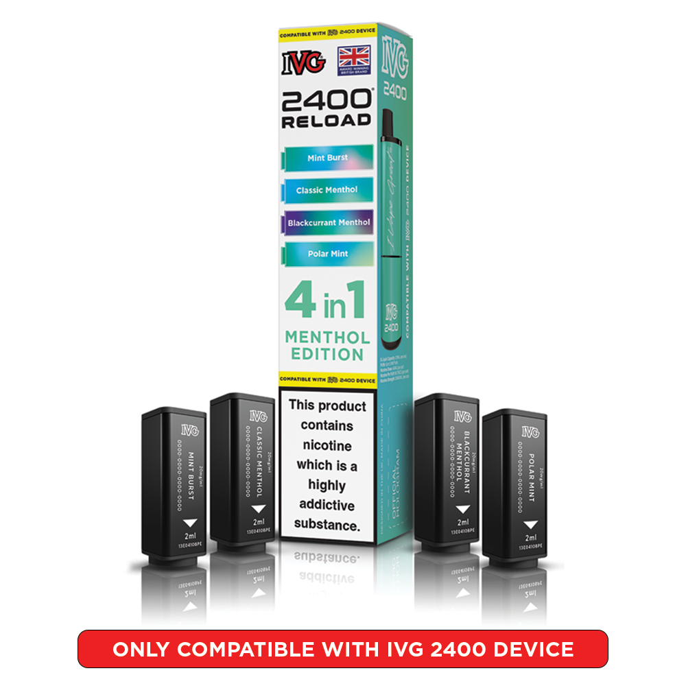 IVG 2400 RELOAD POD 4 PACK MENTHOL EDITION (5)
