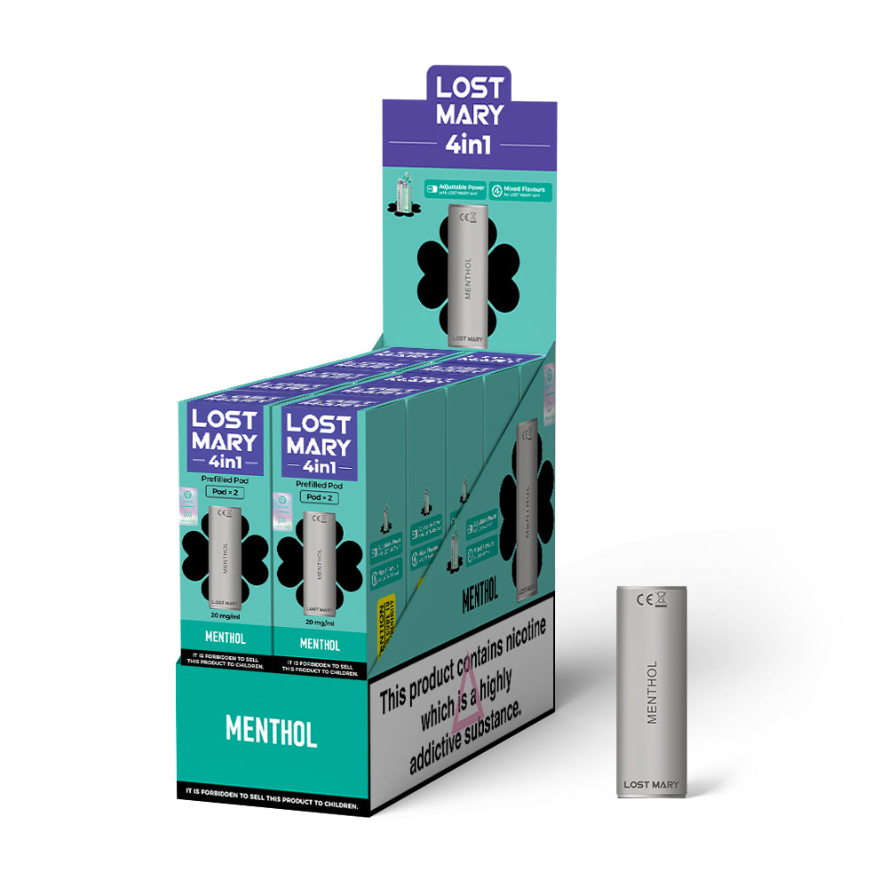 LOST MARY 4in1 PREFILLED PODS 2 PACK MENTHOL (10)