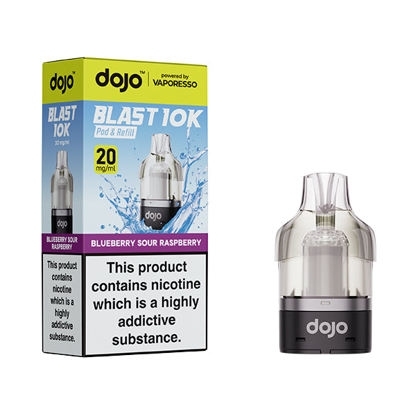 VAPORESSO DOJO BLAST 10K PODS BLUEBERRY SOUR RASPBERRY (5)