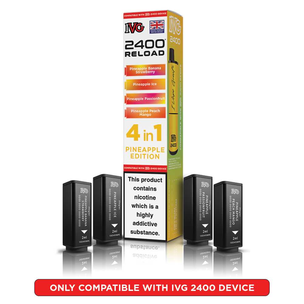 IVG 2400 RELOAD POD 4 PACK PINEAPPLE EDITION (5)