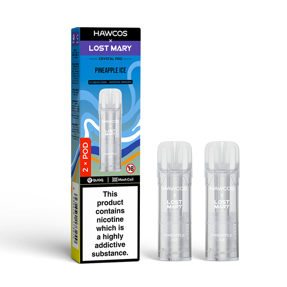 HAWCOS x LOST MARY HX600 2PK POD PINAPPLE ICE (10)