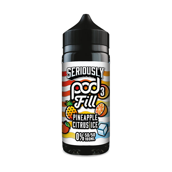 DOOZY SERIOUSLY POD FILL 3 100ML PINEAPPLE CITRUS ICE
