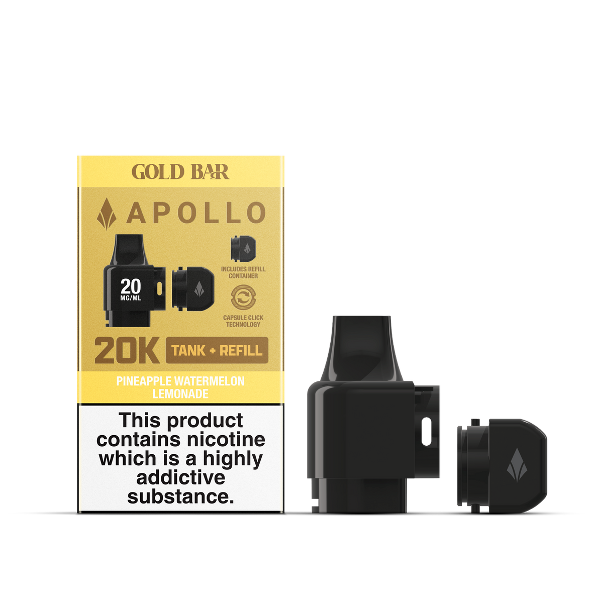 APOLLO 2ML+5ML POD + REFILL PINEAPPLE WATERMELON LEMONADE (10)