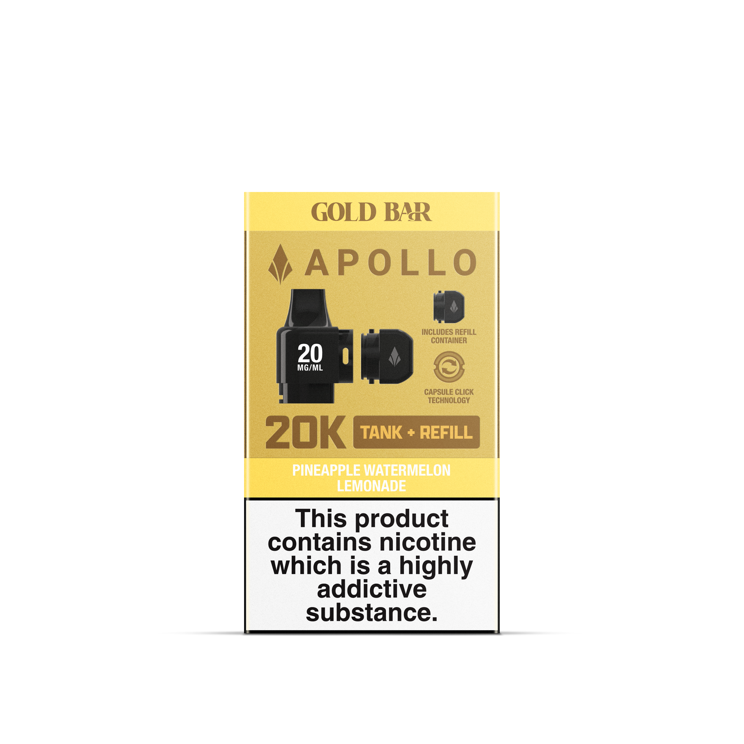 APOLLO 2ML+5ML POD + REFILL PINEAPPLE WATERMELON LEMONADE (10)