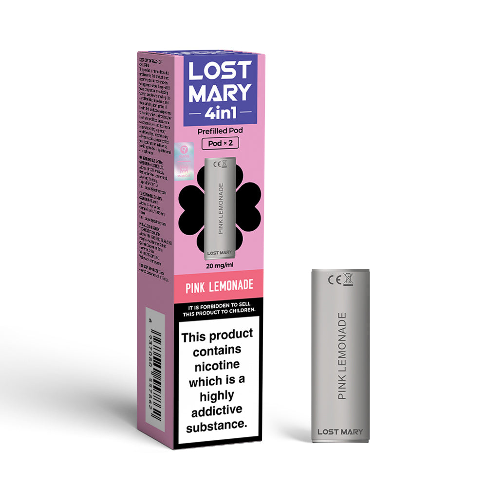 LOST MARY 4in1 PREFILLED PODS 2 PACK PINK LEMONADE (10)