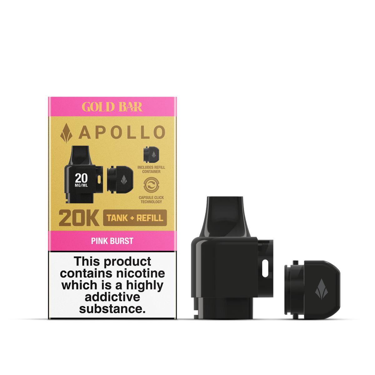 APOLLO 2ML+5ML POD + REFILL PINK BURST (10)