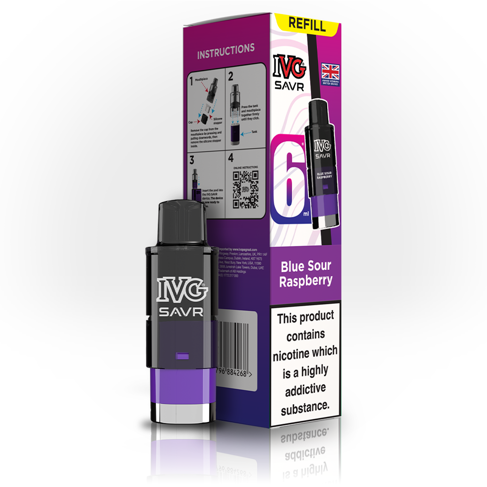 IVG SAVR 3K REFILL BLUE SOUR RASPBERRY (5)