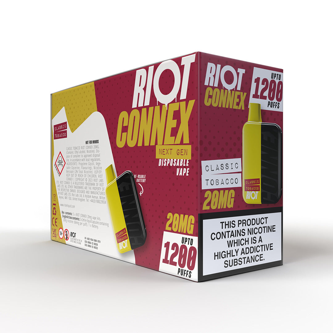 RIOT CONNEX 20MG CLASSIC TOBACCO (5)