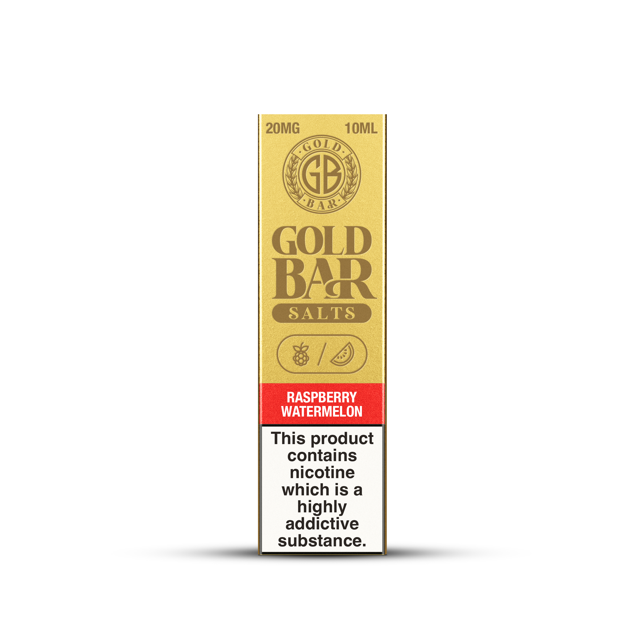 GOLD BAR SALTS 10ML RASPBERRY WATERMELON (10)