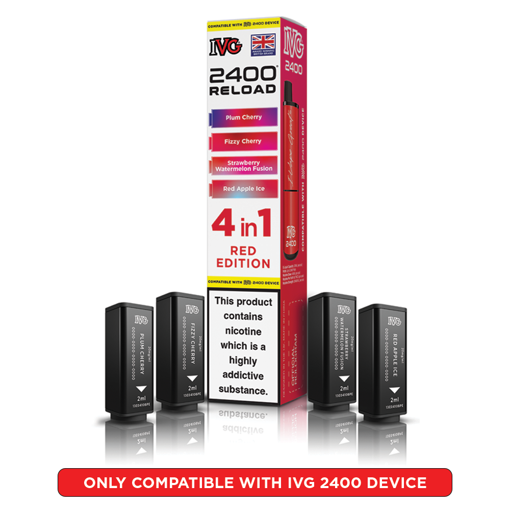 IVG 2400 RELOAD POD 4 PACK RED EDITION (5)