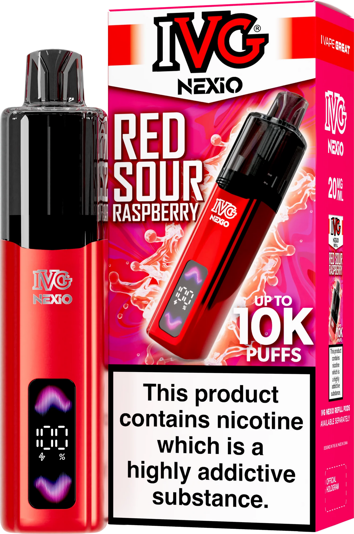 IVG NEXIO 10K KIT RED SOUR RASPBERRY (5)