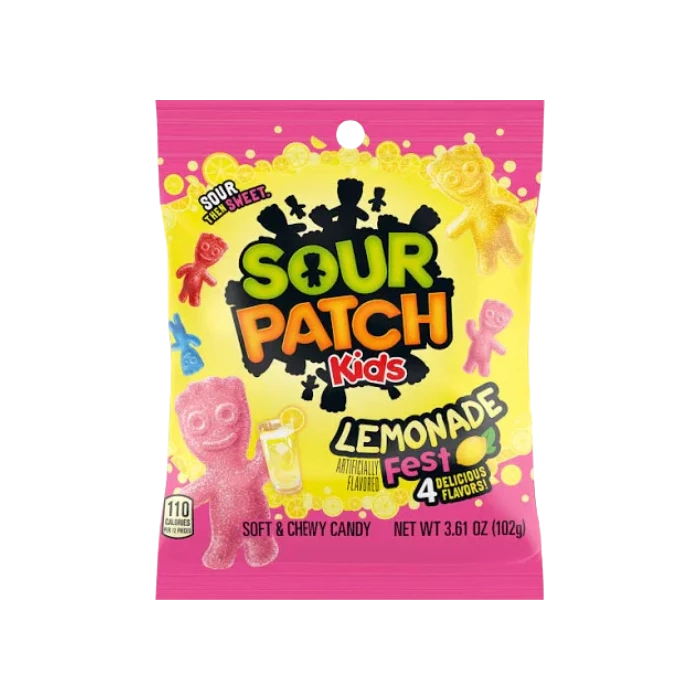 SOUR PATCH KIDS BAG LEMONADE 3.6OZ (102g) BOX OF 12