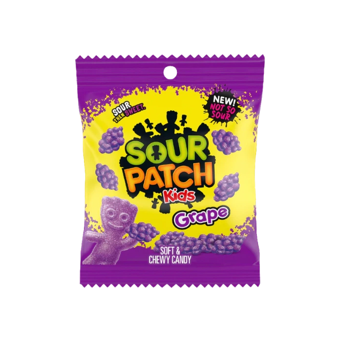 SOUR PATCH KIDS BAG GRAPE 3.6OZ (102g) BOX OF 12